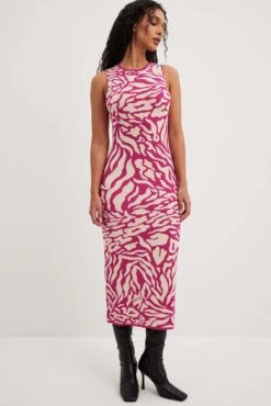 NA-KD Ribbed Fine Knitted Midi Dress -Na-Kd nakd ribbed fine knitted midi dress 1100 007033 2129 15244