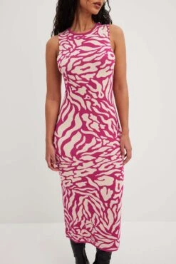 NA-KD Ribbed Fine Knitted Midi Dress -Na-Kd nakd ribbed fine knitted midi dress 1100 007033 2129 15246