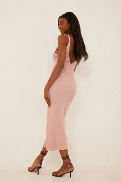 Ribbed Knitted Deep Back Dress -Na-Kd nakd ribbed knitted deep back dress 1018 007399 0015 36483