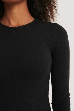 Ribbed Slit Dress -Na-Kd nakd ribbed slit dress 1100 003487 0002 05g