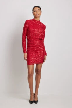Rouched Sequin Mini Dress -Na-Kd nakd rouched sequin mini dress 1017 002002 0004 0589
