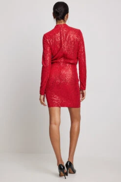 Rouched Sequin Mini Dress -Na-Kd nakd rouched sequin mini dress 1017 002002 0004 0622
