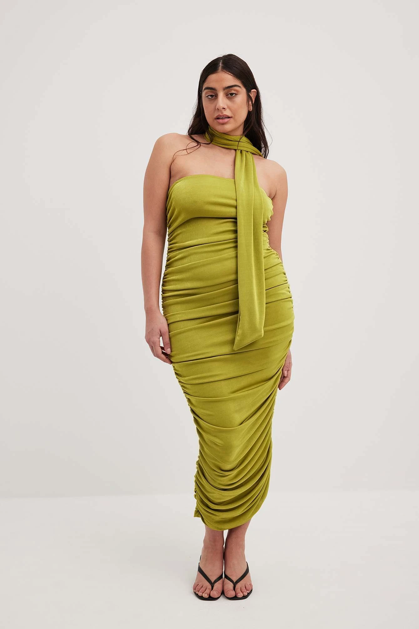 Rouched Strapless Scarf Dress 8 Rouched Strapless Scarf Dress - Image 6