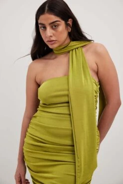 Rouched Strapless Scarf Dress -Na-Kd nakd rouched strapless scarf dress 1018 010327 0010 5560