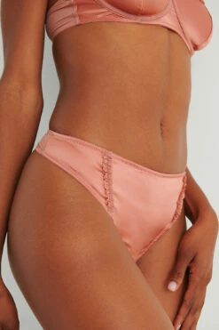 Ruffled Detailed Satin Thong -Na-Kd nakd ruffled detailed satin thong 1013 001035 3043 03h 1