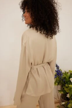 Satin Blazer Pyjamas Top -Na-Kd nakd satin blazer pyjamas top 1013 001153 0668 02