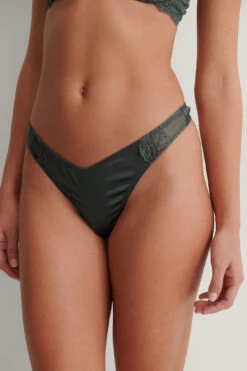 Satin Highwaist V-Cut String -Na-Kd nakd satin highwaist v cut string 1013 000790 0008 03h