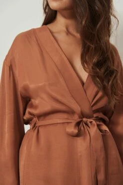 Satin Loungewear Robe -Na-Kd nakd satin loungewear robe 1013 001010 0198 04g
