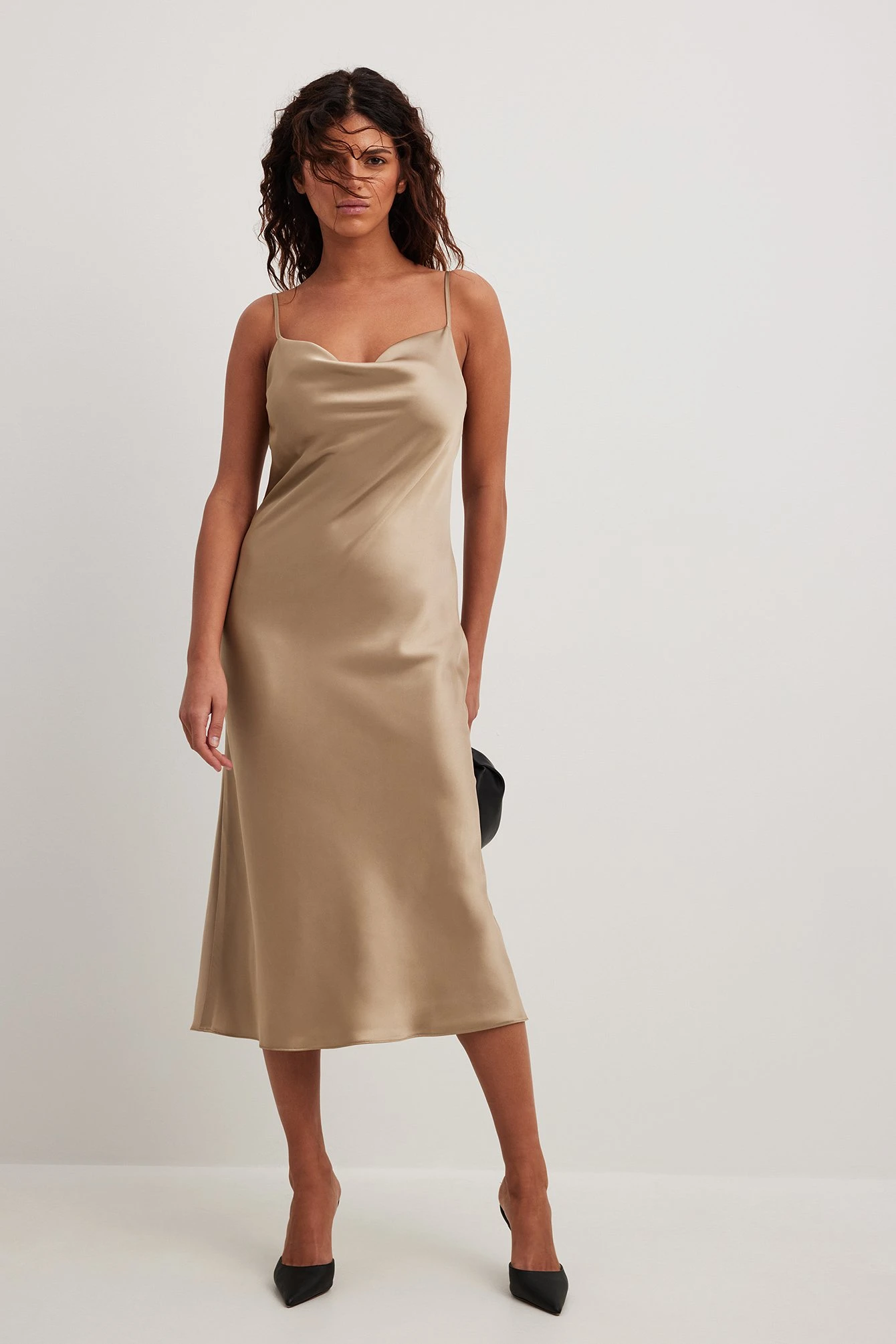 NA-KD Satin Midi Dress 3 NA-KD Satin Midi Dress