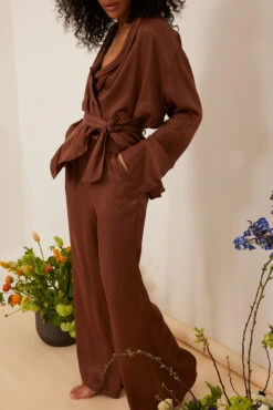 Satin Oversized Pyjamas Pants -Na-Kd nakd satin oversized pyjama pants 1013 001152 0017 1513