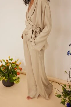 Satin Oversized Pyjamas Pants -Na-Kd nakd satin oversized pyjama pants 1013 001152 0668 03