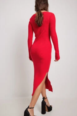 NA-KD Scoop Neck Midi Slit Dress 19 NA-KD Scoop Neck Midi Slit Dress -Na-Kd nakd scoop neck midi slit dress 1100 005871 0004 4198