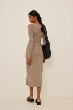 NA-KD Scoop Neck Slit Detail Dress -Na-Kd nakd scoop neck slit detail dress 1100 006187 1118 38283