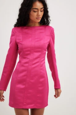 Seam Detail Satin Mini Dress -Na-Kd nakd seam detail satin mini dress 1791 000008 0015 21101