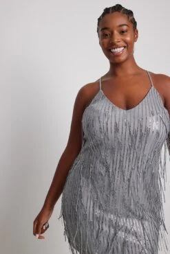 Sequin Fringes Midi Dress -Na-Kd nakd sequin fringes 1017 002042 0008 13564