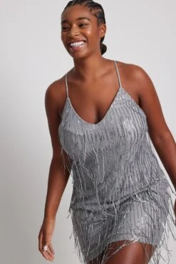 Sequin Fringes Midi Dress -Na-Kd nakd sequin fringes 1017 002042 0008 13571