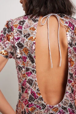 Sequins Short Sleeve Mini Dress -Na-Kd nakd sequins short sleeve mini dress 1686 000095 0061 10304 01