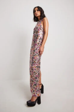 Sequins Transparent Maxi Dress -Na-Kd nakd sequins transparent maxi dress 1686 000096 0061 10172