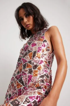 Sequins Transparent Maxi Dress -Na-Kd nakd sequins transparent maxi dress 1686 000096 0061 10185