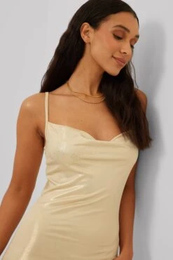 Shiny Waterfall Neckline Dress -Na-Kd nakd shiny waterfall neckline dress 1017 001781 0005 0912 recovered 01r