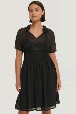 NA-KD Shirred Smock Waist Dress