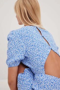 NA-KD Short Sleeve Open Back Mini Dress -Na-Kd nakd short sleeve open back mini dress 1100 003574 0529 4666