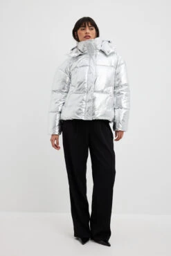 NA-KD Silver Padded Jacket -Na-Kd nakd silver padded jacket 1100 006765 0014 2530