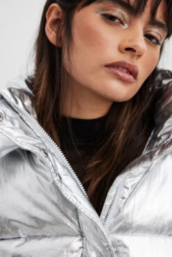 NA-KD Silver Padded Jacket -Na-Kd nakd silver padded jacket 1100 006765 0014 2534