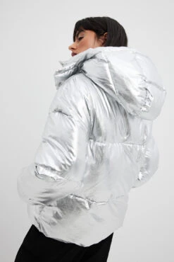 NA-KD Silver Padded Jacket