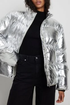 Silver Puffer Jacket