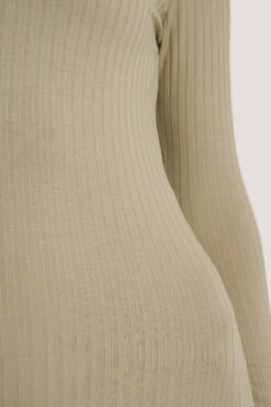 Square Neckline Rib Dress -Na-Kd nakd square neckline rib dress 1100 003416 0005 06g