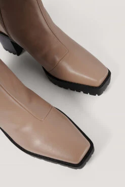 Squared Profile Sole Shaft Boots -Na-Kd nakd squared profile sole shaft boots 1055 000832 0119 04m