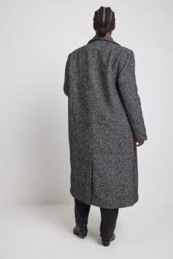 Straight Herringbone Coat -Na-Kd nakd straight herringbone coat 1018 009986 0002 13153
