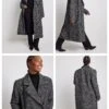Straight Herringbone Coat -Na-Kd nakd straight herringbone coat 1018 009986 0002 collage