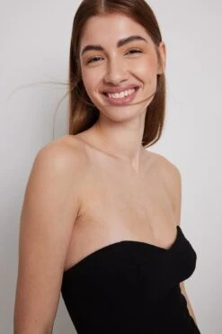 Strapless Tight Midi Dress -Na-Kd nakd strapless tight midi dress 1786 000009 0002 39076