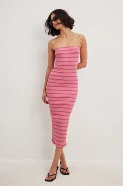 Striped Tube Midi Dress -Na-Kd nakd striped tube midi dress 1044 000291 9587 28724