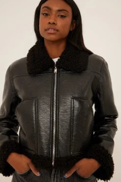 Teddy Detail Jacket -Na-Kd nakd teddy detail jacket 1018 008824 000234925