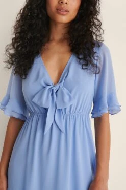 NA-KD Tie Front Sheer Mini Dress -Na-Kd nakd tie front sheer mini dress 1100 004591 0617 05g