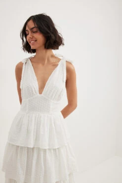 Tie Shoulder Cotton Midi Dress -Na-Kd nakd tie shoulder cotton midi dress 1014 001603 0001 26869