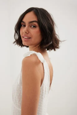 Tie Shoulder Cotton Midi Dress -Na-Kd nakd tie shoulder cotton midi dress 1014 001603 0001 26892