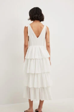 Tie Shoulder Cotton Midi Dress -Na-Kd nakd tie shoulder cotton midi dress 1014 001603 0001 26896