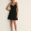 NA-KD Tie Shoulder Sheer Mini Dress -Na-Kd nakd tie shoulder sheer mini dress 1100 004592 0002 01c
