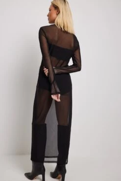 Tight Mesh Midi Dress -Na-Kd nakd tight mesh midi dress 1017 002197 0002 34201