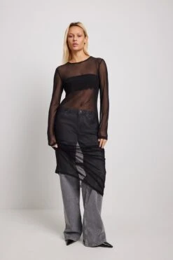 Tight Mesh Midi Dress -Na-Kd nakd tight mesh midi dress 1017 002197 0002 34206 01c