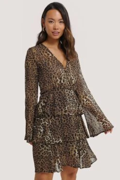 Triple Layer LS Flounce Dress