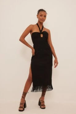 Twist Front Midi Dress -Na-Kd nakd twist front midi dress 1018 009417 0002 01c