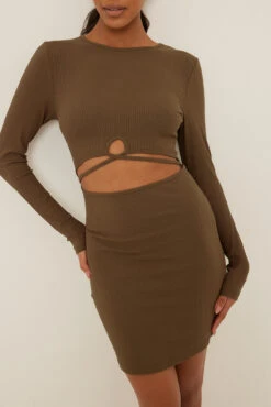 Twist Rib Mini Dress -Na-Kd nakd twist rib mini dress 1017 001601 0017 1