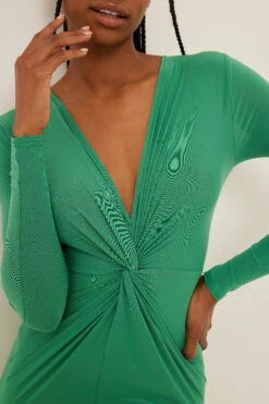 NA-KD Twist Slit Midi Dress -Na-Kd nakd twist slit midi dress 1100 006546 0010 1379