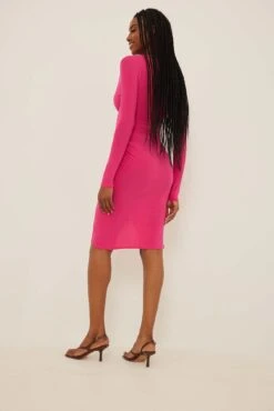 NA-KD Twist Slit Midi Dress -Na-Kd nakd twist slit midi dress 1100 006546 0015 0407