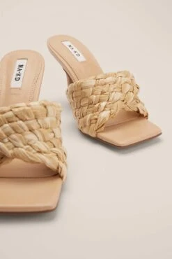 Twisted Straw Mules -Na-Kd nakd twisted straw mules 1055 001138 1105 4285
